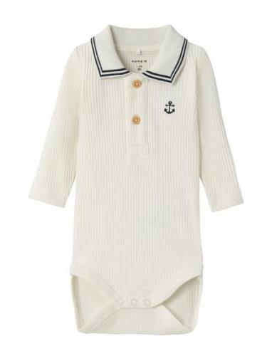 Nbmfriman Ls Polo Body Bodies Long-sleeved Cream Name It