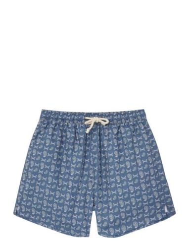 Micro Paisley Swim Trunks Uimashortsit Blue Pompeii