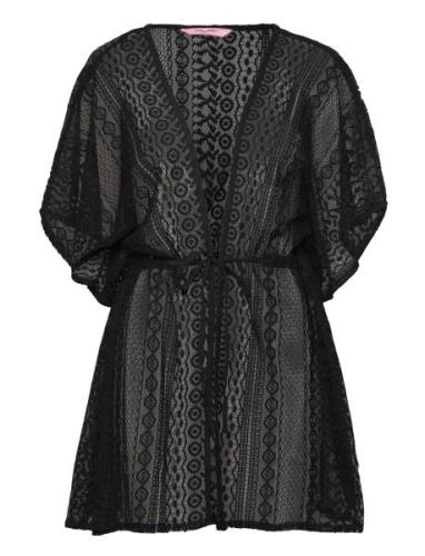 Lace Open Kaftan Rantavaatteet Black Hunkemöller