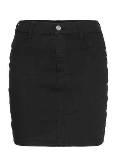 Bianca Denim Skirt Lyhyt Hame Black Bubbleroom