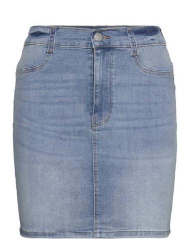 Bianca Denim Skirt Lyhyt Hame Blue Bubbleroom