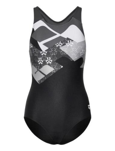 W Logo Kikko Swimsuit Controlpro Low B Uimapuku Uima-asut Black Arena