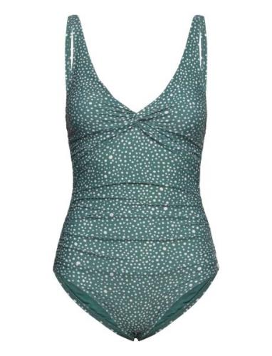 Ditsy Dots Simi Swimsuit Uimapuku Uima-asut Green Panos Emporio