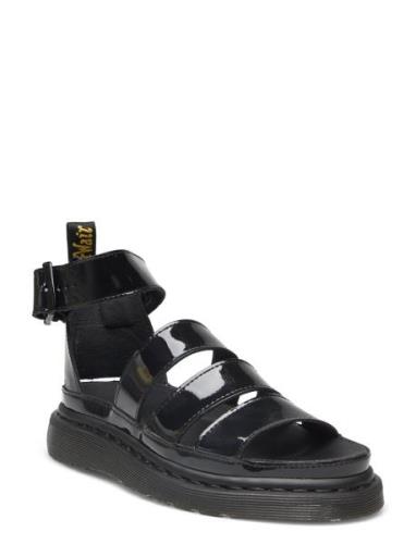 Clarissa Ii Black Patent Lamper Matalapohjaiset Sandaalit Black Dr. Ma...