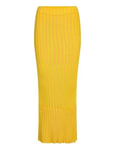 Striped Rib Skirt Pitkä Hame Yellow House Of Dagmar