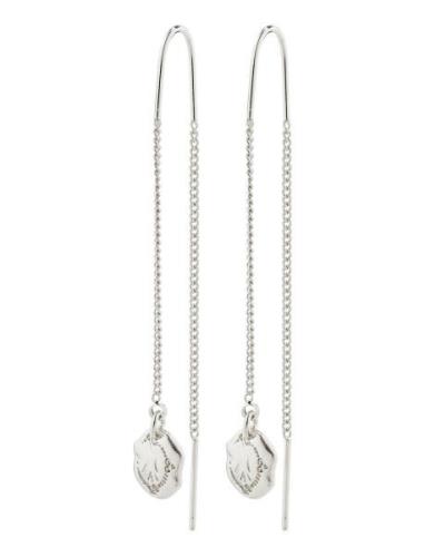 Jola Recycled Long Chain Earrings Korvakoru Korut Silver Pilgrim