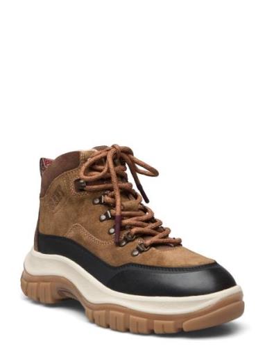 Hillark Mid Boot Nyörisaappaat Khaki Green GANT