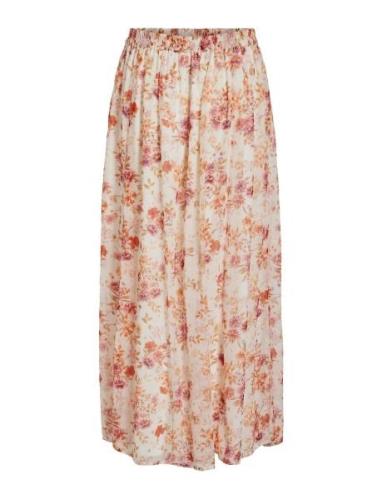 Vifalia Hw Maxi Skirt/Dc/Ka Pitkä Hame Cream Vila