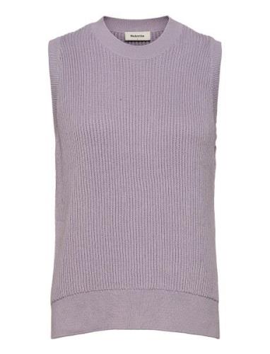 Luca Vest Vests Knitted Vests Purple Modström