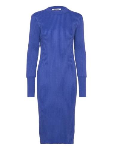 Srnoa Dress Knit Polvipituinen Mekko Blue Soft Rebels