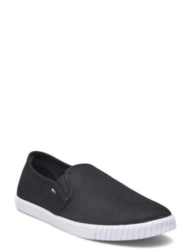 Canvas Slip-On Sneaker Tennarit Sneakerit Black Tommy Hilfiger