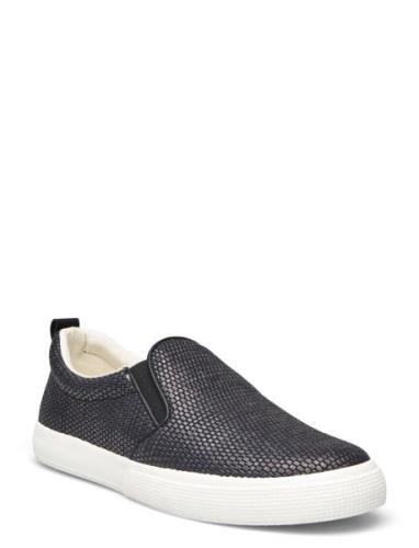 Haddley Leather-Trim Straw Sneaker Tennarit Sneakerit Black Lauren Ral...