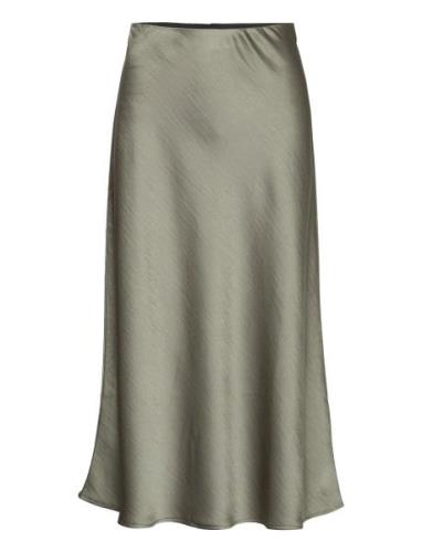 Yaspastella Hw Midi Skirt - Noos Polvipituinen Hame Grey YAS