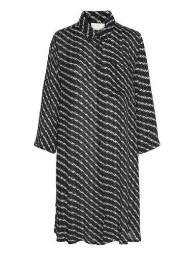 Kamarita Amber Shirt Dress Polvipituinen Mekko Black Kaffe