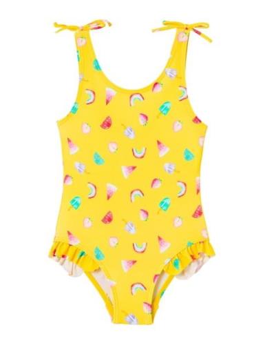 Nmfzulle Swimsuit Box Uimapuku Uima-asut Yellow Name It