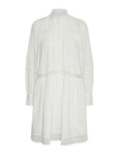 Yasvicca Ls Dress S. Lyhyt Mekko White YAS