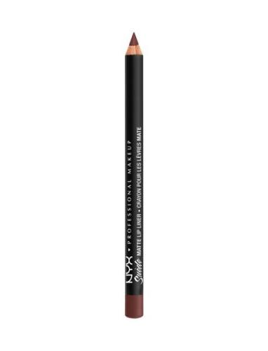 Suede Matte Lip Liner Huulikynä Meikki Brown NYX Professional Makeup