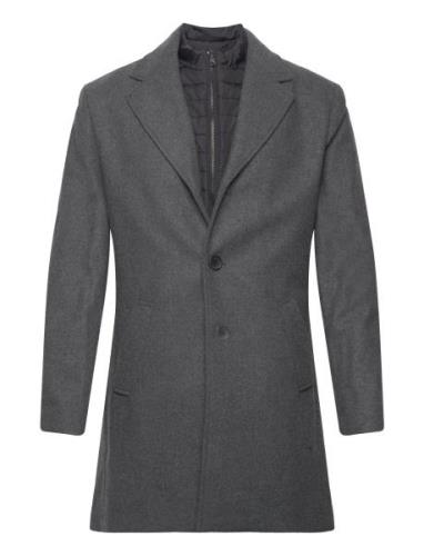 Bs Kingston Slim Fit Coat Villakangastakki Pitkä Takki Grey Bruun & St...