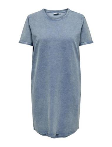 Carkeylee-Fab Ss Knee Dress Jrs Polvipituinen Mekko Blue ONLY Carmakom...