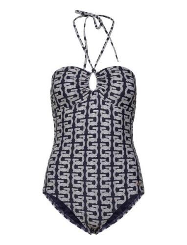 G Pattern Swimsuit Uimapuku Uima-asut Blue GANT