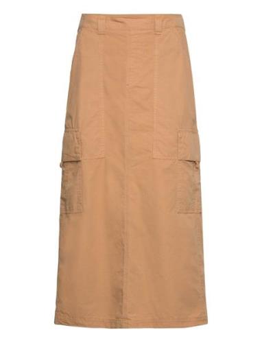 Mmbreden Cargo Skirt Polvipituinen Hame Beige MOS MOSH