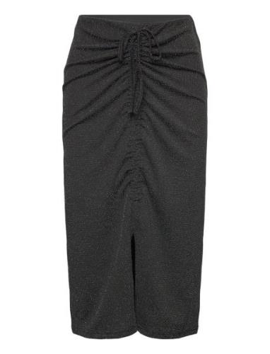 Vmkanva Hw Calf Skirt Jrs Polvipituinen Hame Black Vero Moda