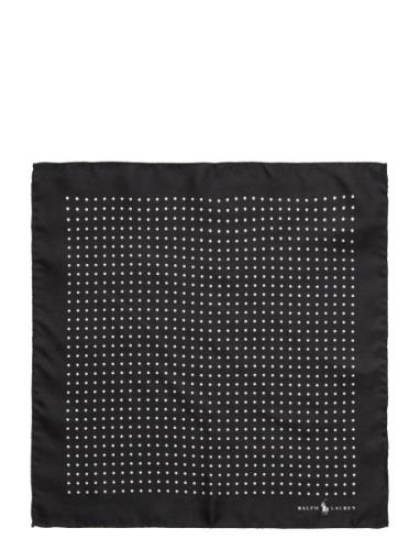 Polka-Dot Silk Pocket Square Taskuliina Black Polo Ralph Lauren