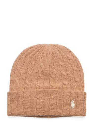 Wool Blend-Wool Cash Cuff Hat Accessories Headwear Beanies Brown Polo ...