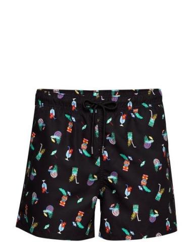 Tiki Soda Swim Shorts Uimashortsit Black Happy Socks