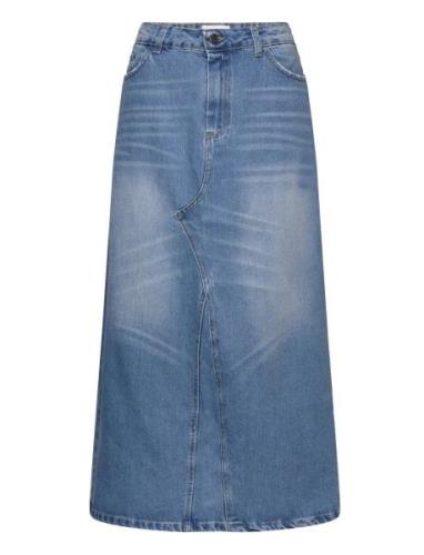 Rory Denim Skirt Pitkä Hame Blue Noella