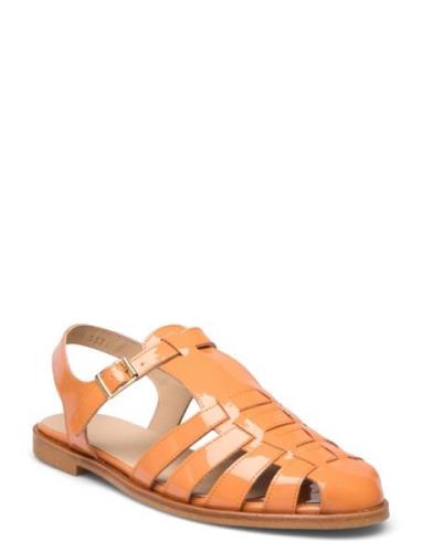 Sandals - Flat - Closed Toe - Op Matalapohjaiset Sandaalit Orange ANGU...