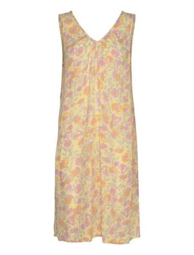 Kaisolde Amber Strap Dress Polvipituinen Mekko Yellow Kaffe