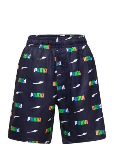 Puma Swim Boys Printed Logo Mid Sho Uimashortsit Navy Puma Swim