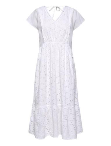 Crpablo Dress Polvipituinen Mekko White Cream