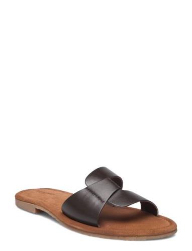 Leather Sandal Matalapohjaiset Sandaalit Brown Ilse Jacobsen