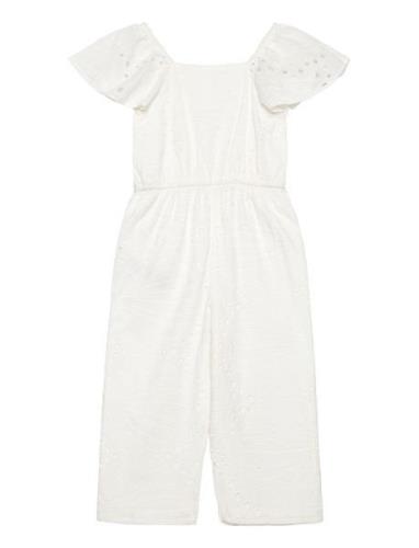 Swiss Embroidery Jumpsuit Jumpsuit Haalari White Mango