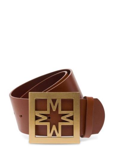 Iconic Leather Belt Vyö Brown Malina