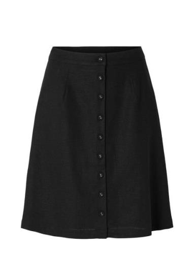 Slfgulia Hw Short Skirt Lyhyt Hame Black Selected Femme