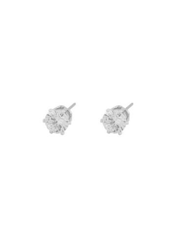 Lady Small Ear Clear Accessories Jewellery Earrings Studs Silver SNÖ O...