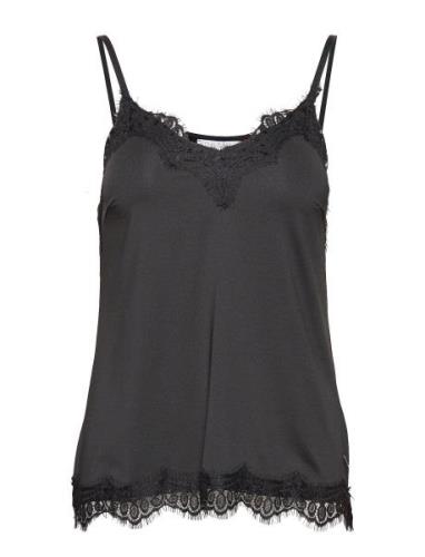 Cc Heart Lace Top Tops Blouses Sleeveless Black Coster Copenhagen