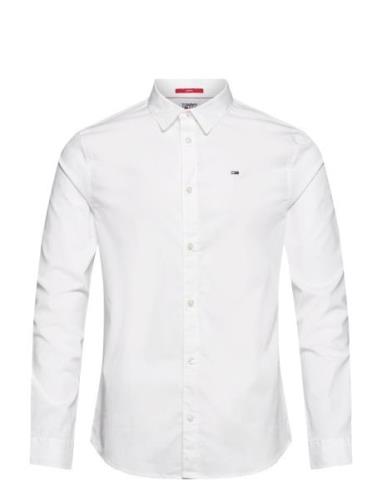 Tjm Original Stretch Shirt Tops Shirts Business White Tommy Jeans