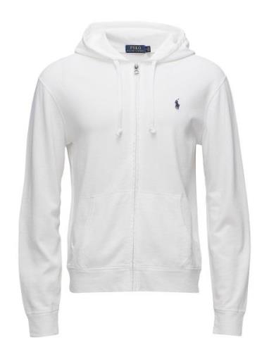 Spa Terry Full-Zip Hoodie Tops Sweat-shirts & Hoodies Hoodies White Po...