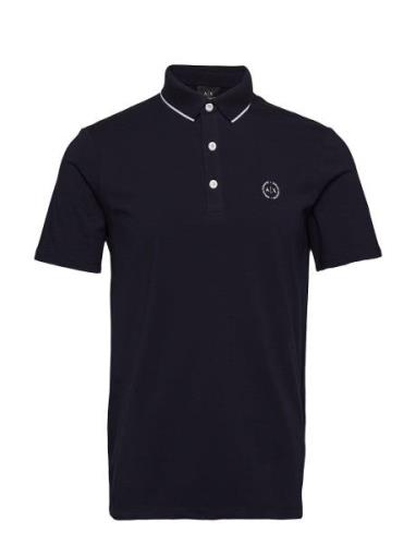 Polo Tops Polos Short-sleeved Black Armani Exchange