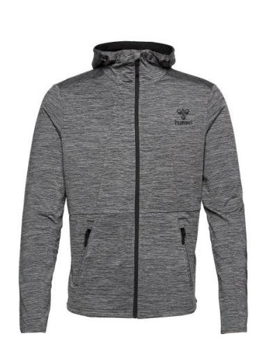 Hmlaston Zip Hoodie Sport Sweat-shirts & Hoodies Hoodies Grey Hummel