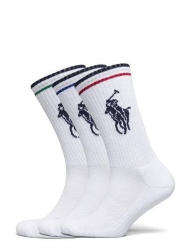 Big Pony Athletic Crew Sock 3-Pack Underwear Socks Regular Socks White...