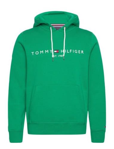 Tommy Logo Hoody Tops Sweat-shirts & Hoodies Hoodies Green Tommy Hilfi...