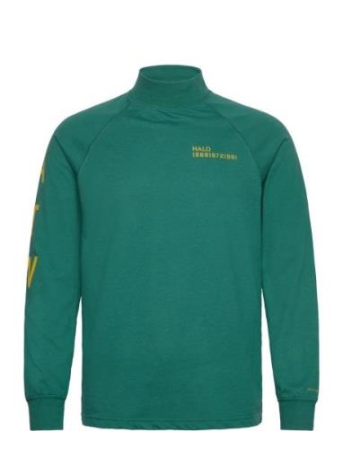 Halo Logo Training Shirt Tops T-shirts Long-sleeved Green HALO