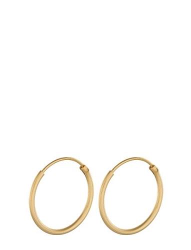 Micro Plain Hoops 15 Mm Accessories Jewellery Earrings Hoops Gold Pern...