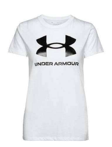 Ua Logo Ss Sport T-shirts & Tops Short-sleeved White Under Armour