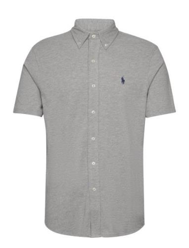 Featherweight Mesh Shirt Tops Shirts Short-sleeved Grey Polo Ralph Lau...